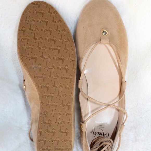 AMALFI by Rangoni Firenze.  Cashmere  (Desert Suede) FLAT SHOES --- NWT - Picture 9 of 15